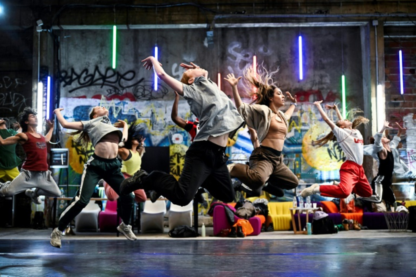 Des danseurs lors d'une répétition de la cérémonie d'ouverture des Jeux olympiques de Paris 2024 à Saint-Denis, en Seine-Saint-Denis, le 7 juin 2024 © JULIEN DE ROSA