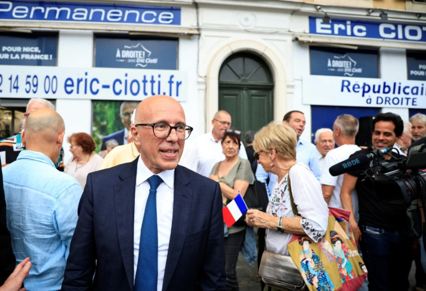 Eric Ciotti à Nice, dans les Alpes-Maritimes, le 27 juin 2024 © Valery HACHE