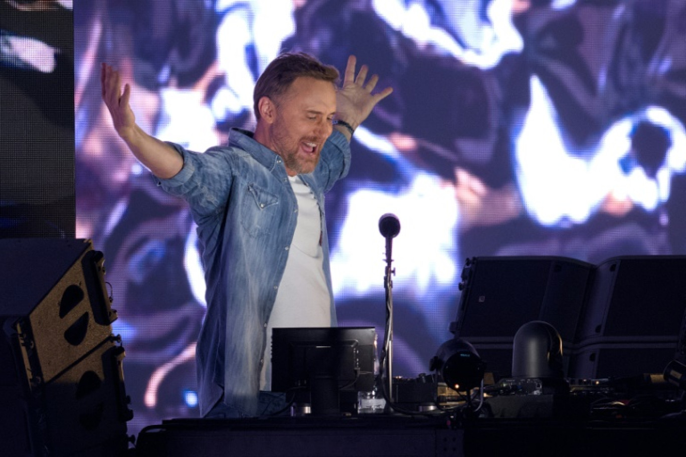 Le DJ David Guetta lors de la troisième édition du festival "Chambord Live", au château de Chambord, le 29 juin 2024 dans le Loir-et-Cher © GUILLAUME SOUVANT