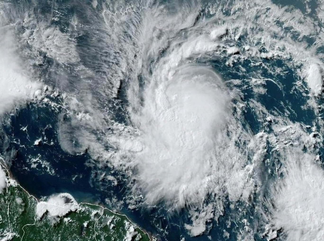 Image satellite de l'Agence américaine d'observation océanique et atmosphérique (NOAA) de la tempête tropicale Béryl, le 29 juin 2024 © HANDOUT