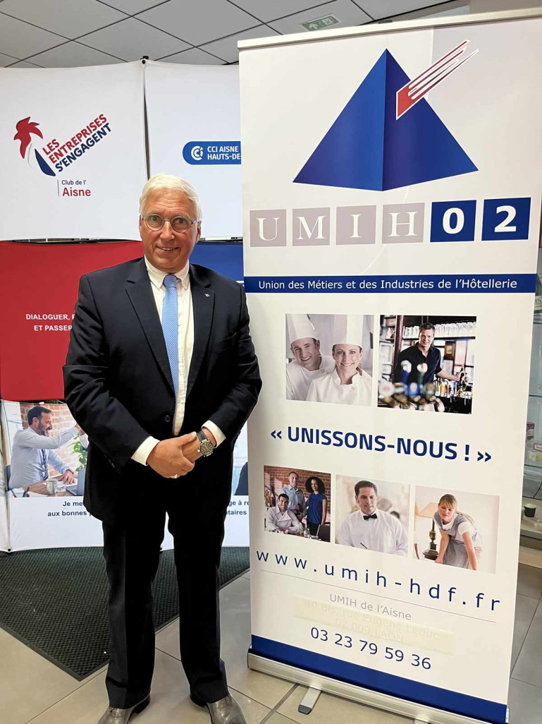 Jean-Marie Serre, président de l'Umih 02, a rappelé la problématique du recrutement dans les métiers de l'hôtellerie et de la restauration.