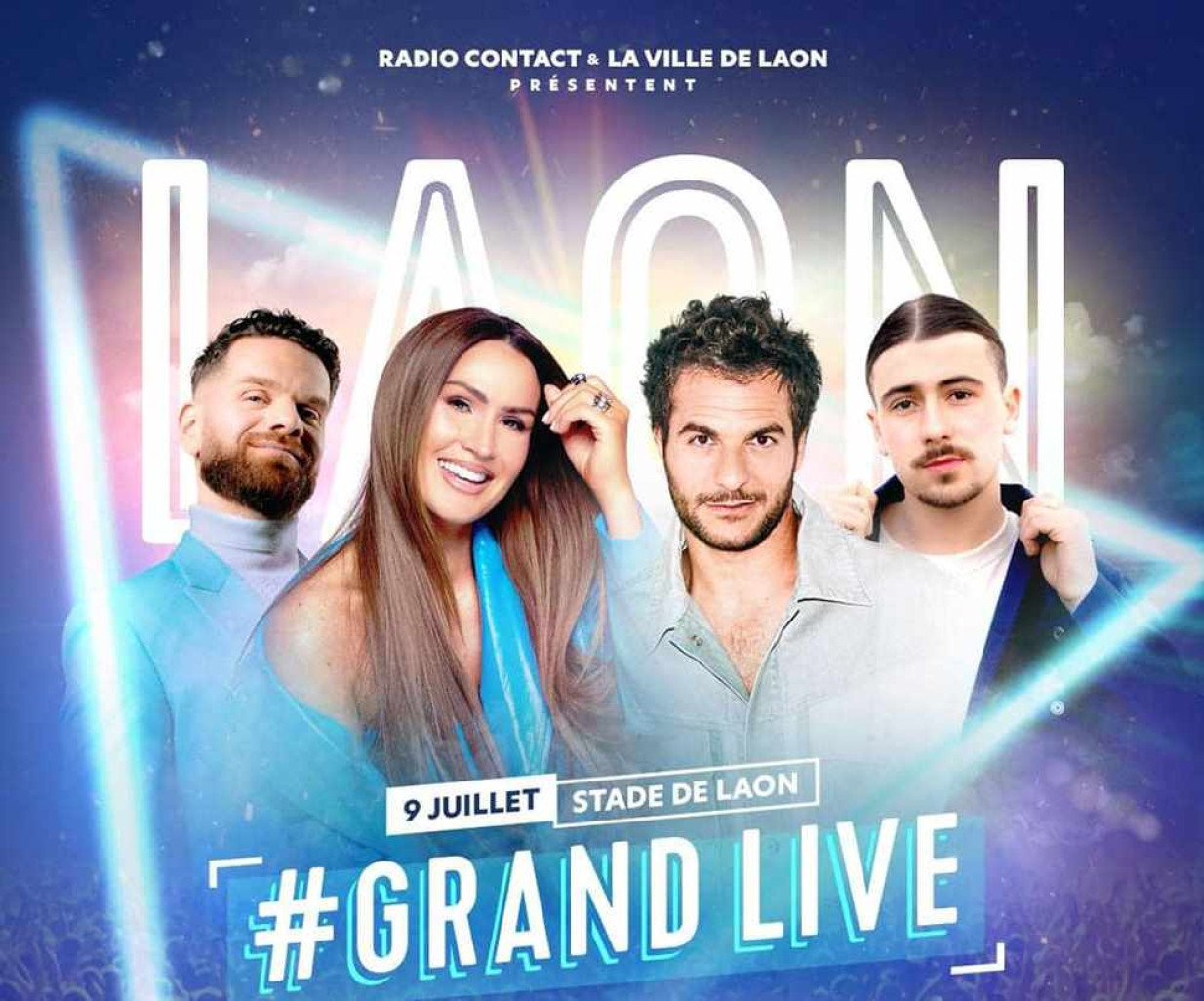 Le concert gratuit et en plein air aura lieu mardi 9 juillet au stade de Laon. (c) Radio Contact