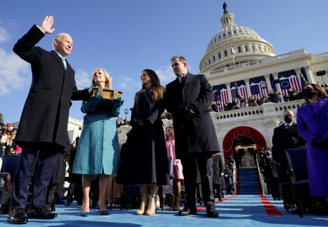 Le président américain Joe Biden lors de son investiture, le 20 janvier 2021 à Washington © Andrew Harnik