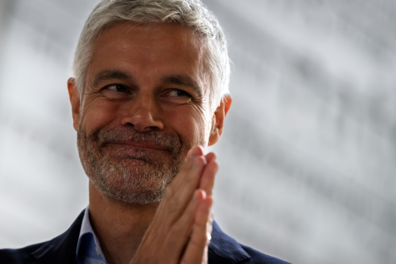 Laurent Wauquiez (LR), le 9 juin 2024 à Yssingeaux, en Haute-Loire © JEAN-PHILIPPE KSIAZEK