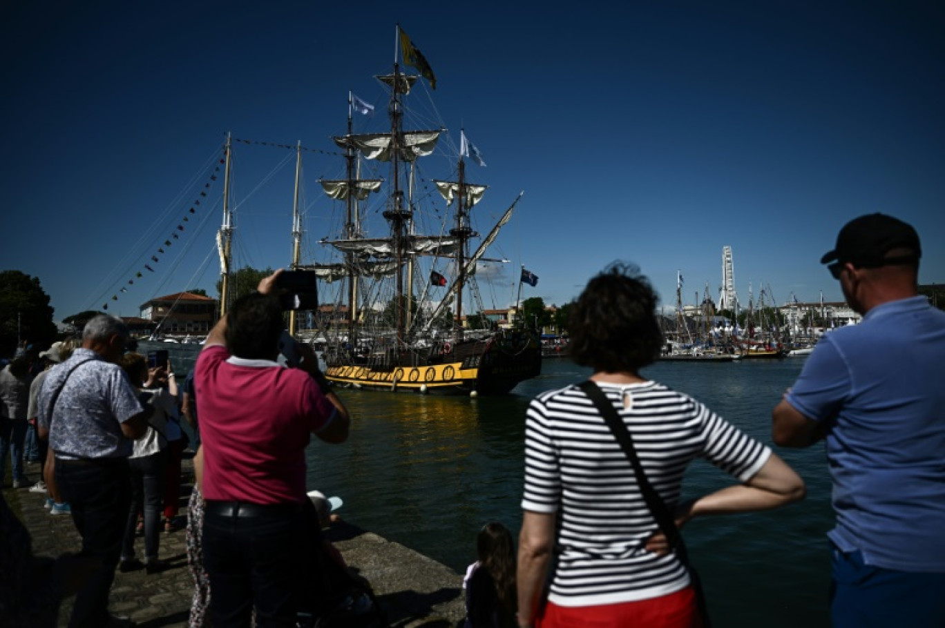 Le Shtandart lors des Fêtes maritimes de la Rochelle, le 19 juin 2024 © Philippe LOPEZ