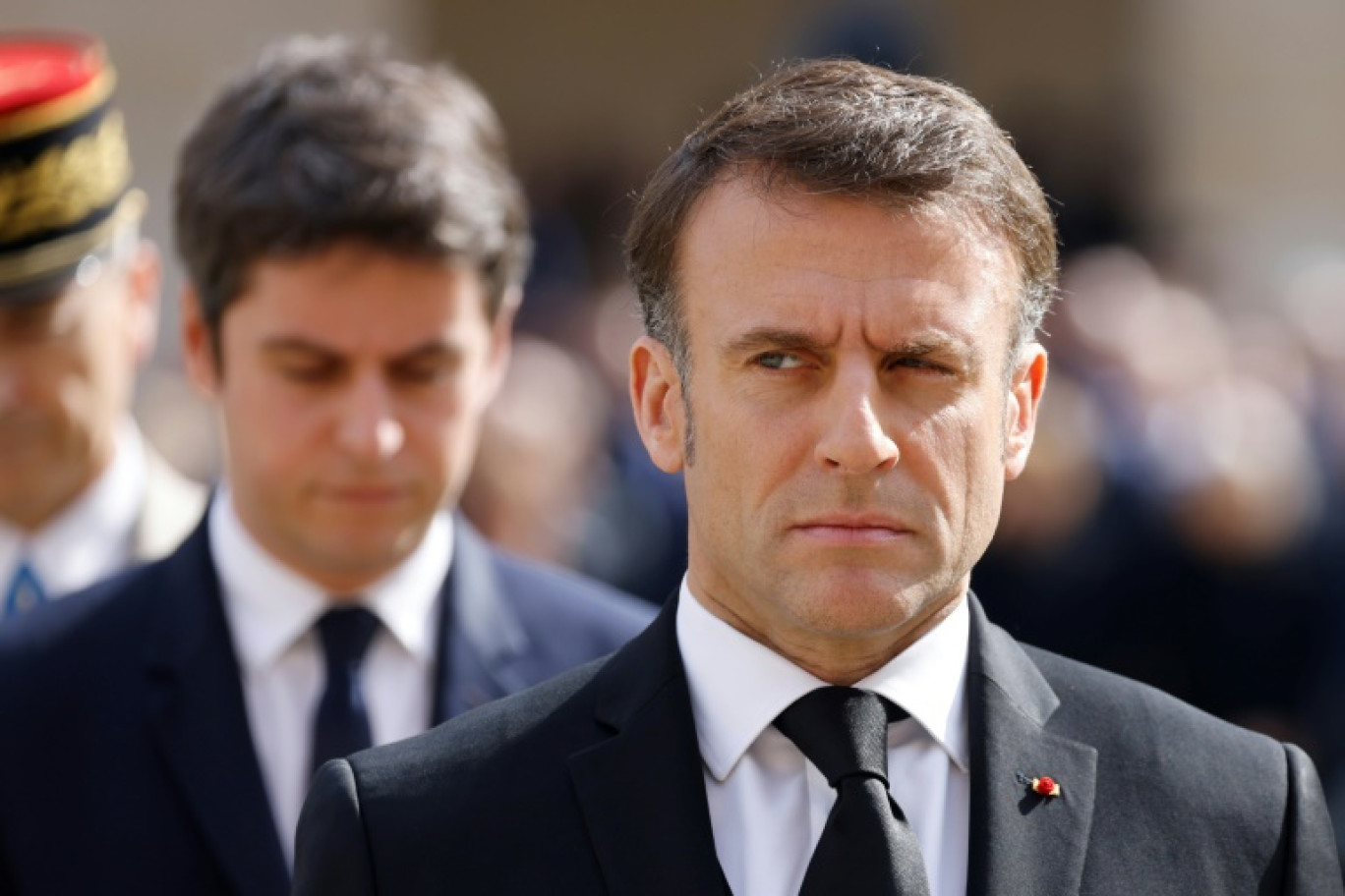 Emmanuel Macron avec le premier ministre, Gabriel Attal, à Paris, le 20 mars 2024 © Ludovic MARIN