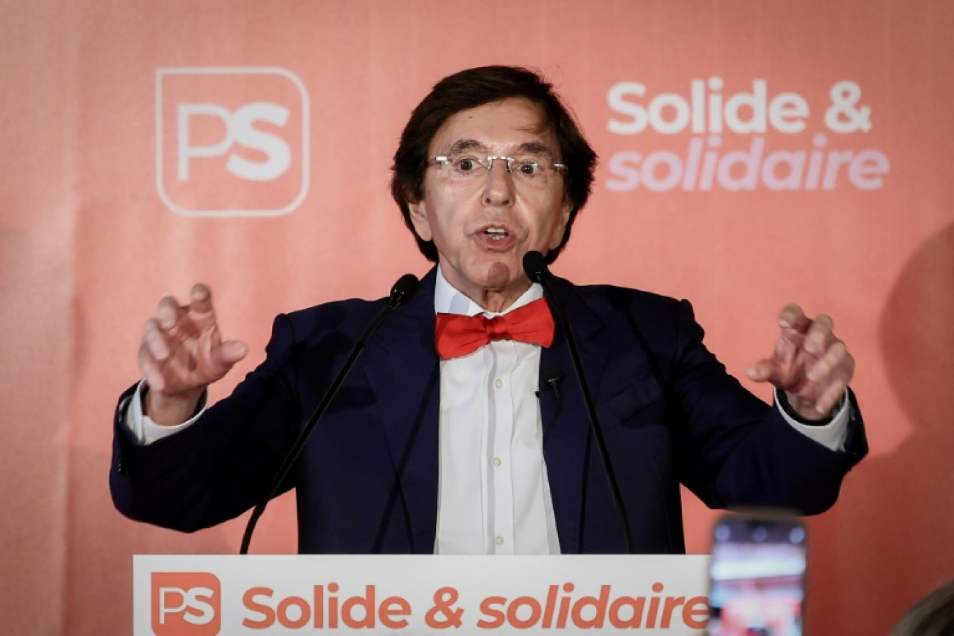 L'homme politique belge Elio Di Rupo du Parti socialiste, à Liège le 1er juin 2024 © BRUNO FAHY