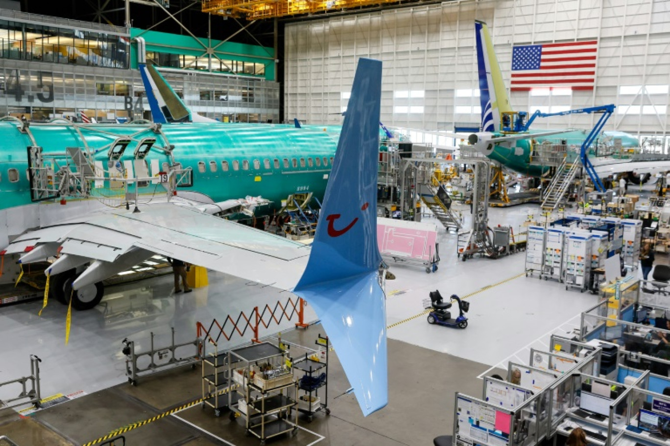 L'usine d'assemblage des Boeing 737 MAX, à Renton, le 25 juin 2024 dans l'Etat de Washington © Jennifer Buchanan