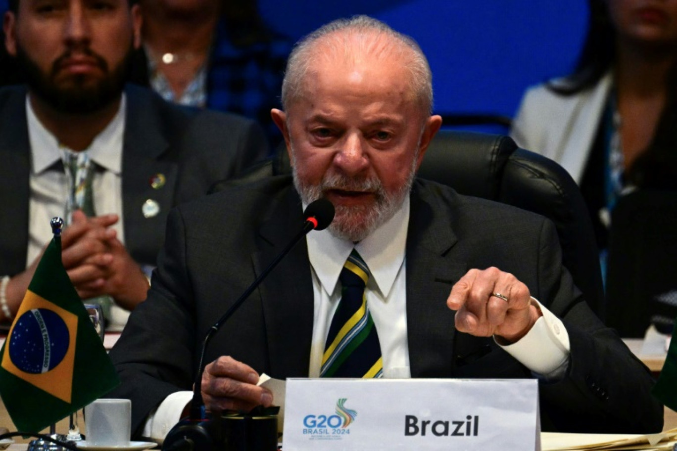 Le président brésilien Luiz Inacio Lula da Silva au lancement d'une Alliance globale contre la faim et la pauvreté, lors d'une réunion du G20 à Rio de Janeiro au Brésil, le 24 juillet 2024 © Pablo PORCIUNCULA