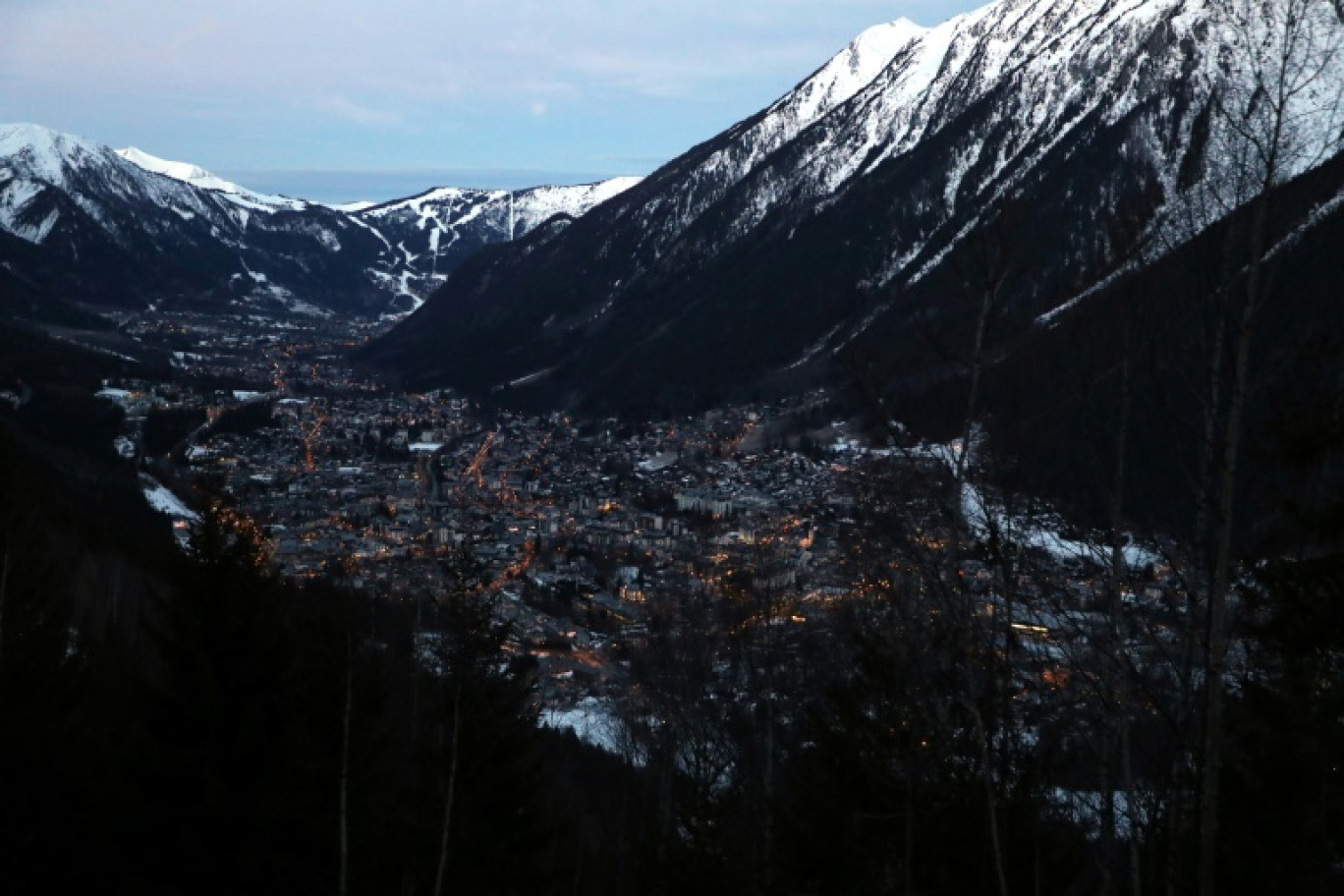 Vue de Chamonix, en février 2020 © Ludovic MARIN