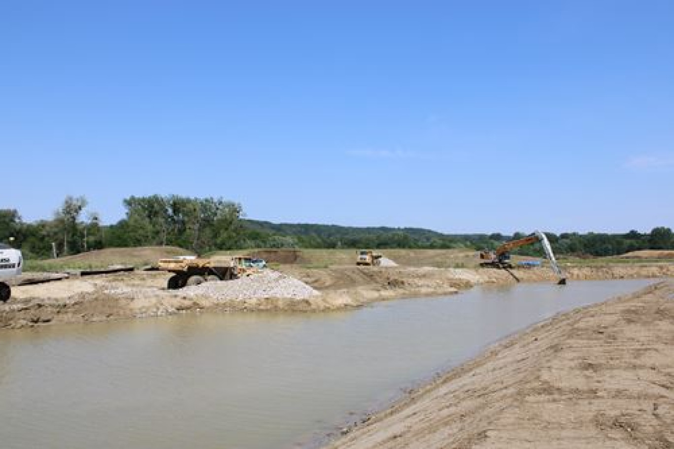 Le chantier du canal a commencé dans l'Oise, à Montmacq. (c)VK