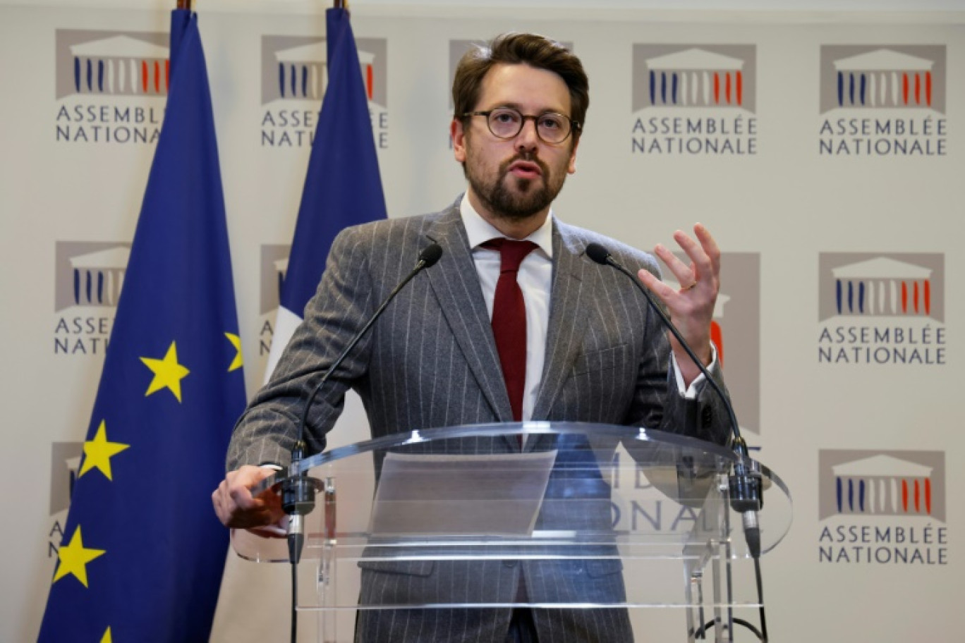 Le député écologiste Benjamin Lucas à l'Assemblée nationale à Paris, le 11 décembre 2023 © Ludovic MARIN