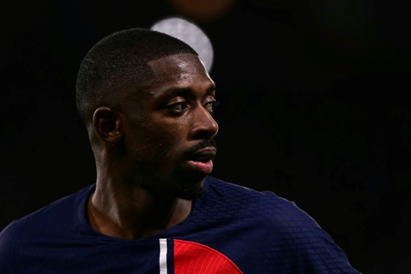 L'ailier du Paris Saint-Germain Ousmane Dembélé le 10 avril 2024 au Parc des Princes, à Paris © Miguel MEDINA