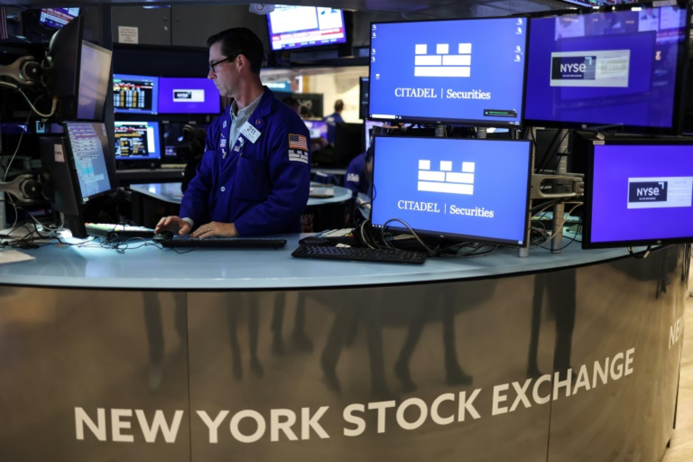 Un trader à la Bourse de New York, le 16 août 2024 © CHARLY TRIBALLEAU