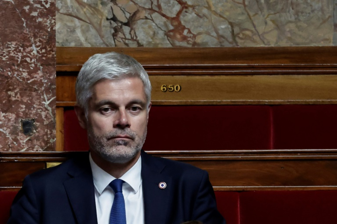 Le député LR Laurent Wauquiez à l'Assemblée nationale, le 18 juillet 2024 à Paris © STEPHANE DE SAKUTIN