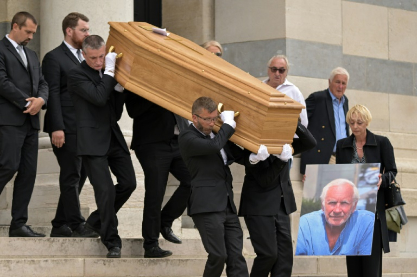 Les funérailles de l'animateur Patrice Laffont, le 23 août 2024 à Paris © Bertrand GUAY