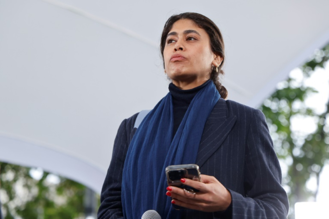 L'insoumise Rima Hassan à Montreuil en Seine-Saint-Denis, le 17 juin 2024 © Ludovic MARIN