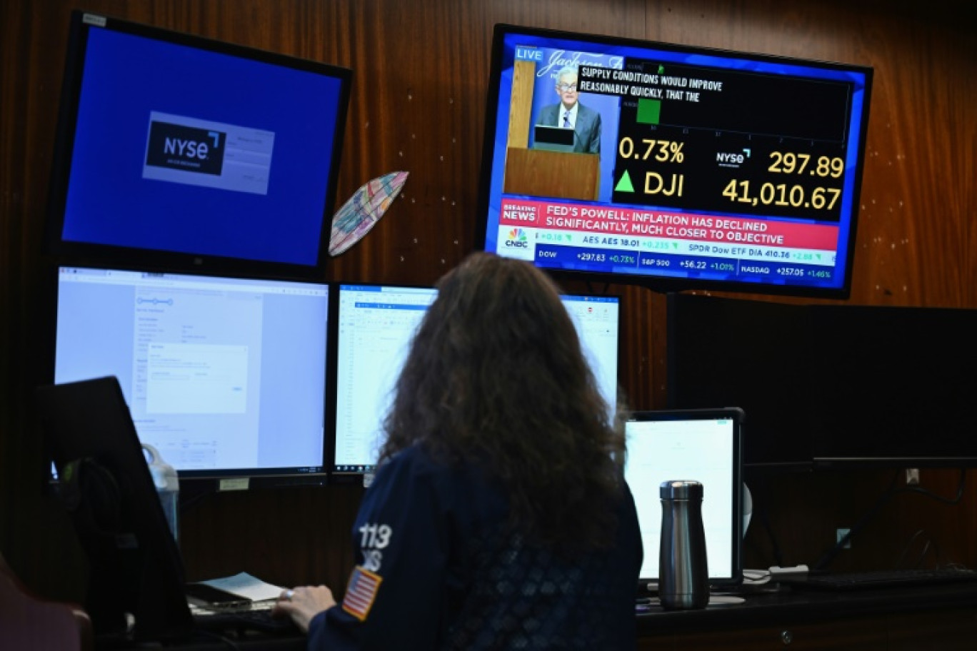 Un opérateur du New York Stock Exchange © ANGELA WEISS