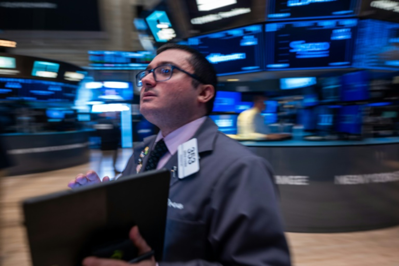 Un opérateur du New York Stock Exchange © SPENCER PLATT