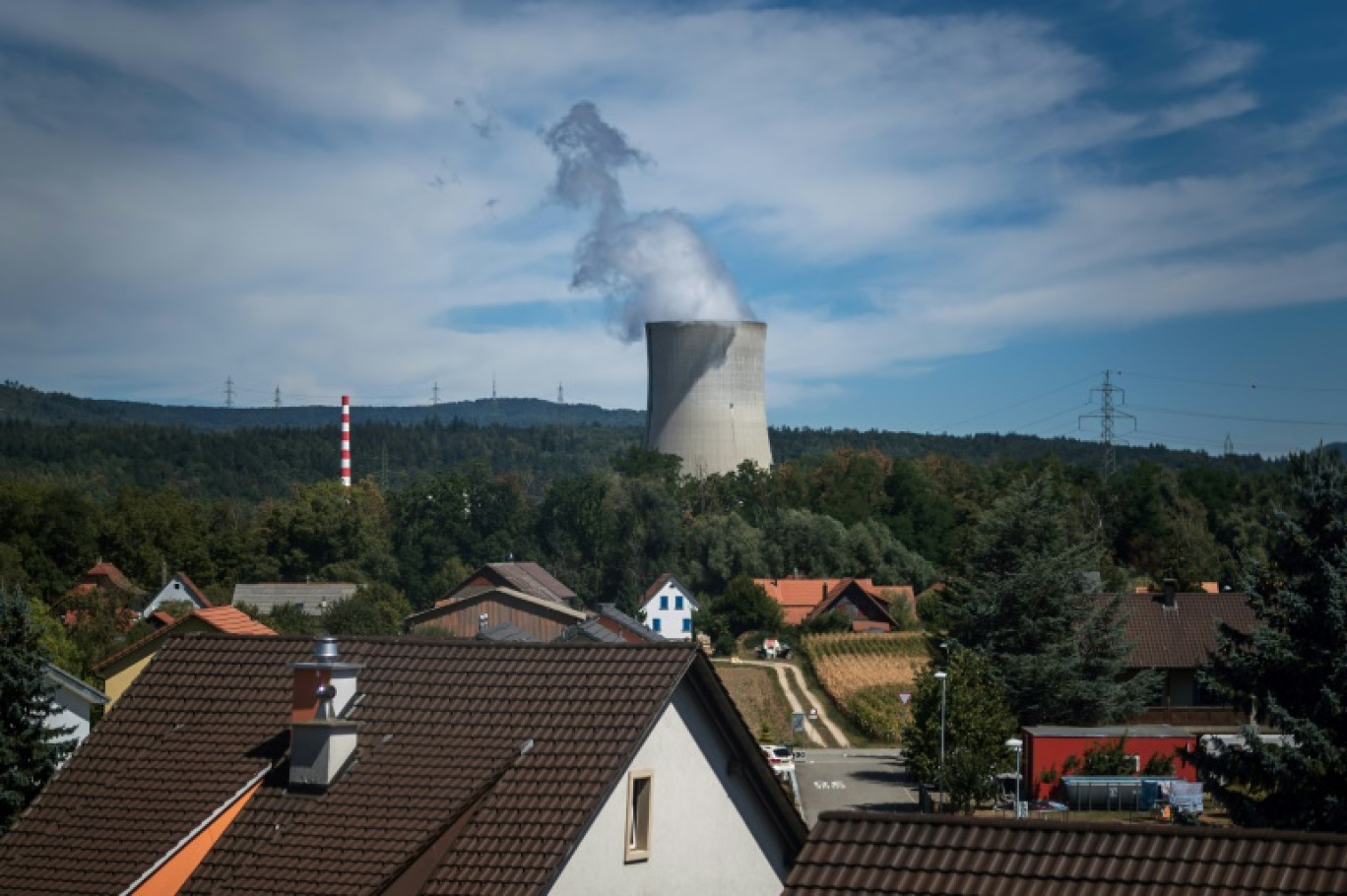 Vue de la centrale nucléaire de Gösgen en Suisse, dans le canton de Soleure, le 13 août 2022 © Fabrice COFFRINI