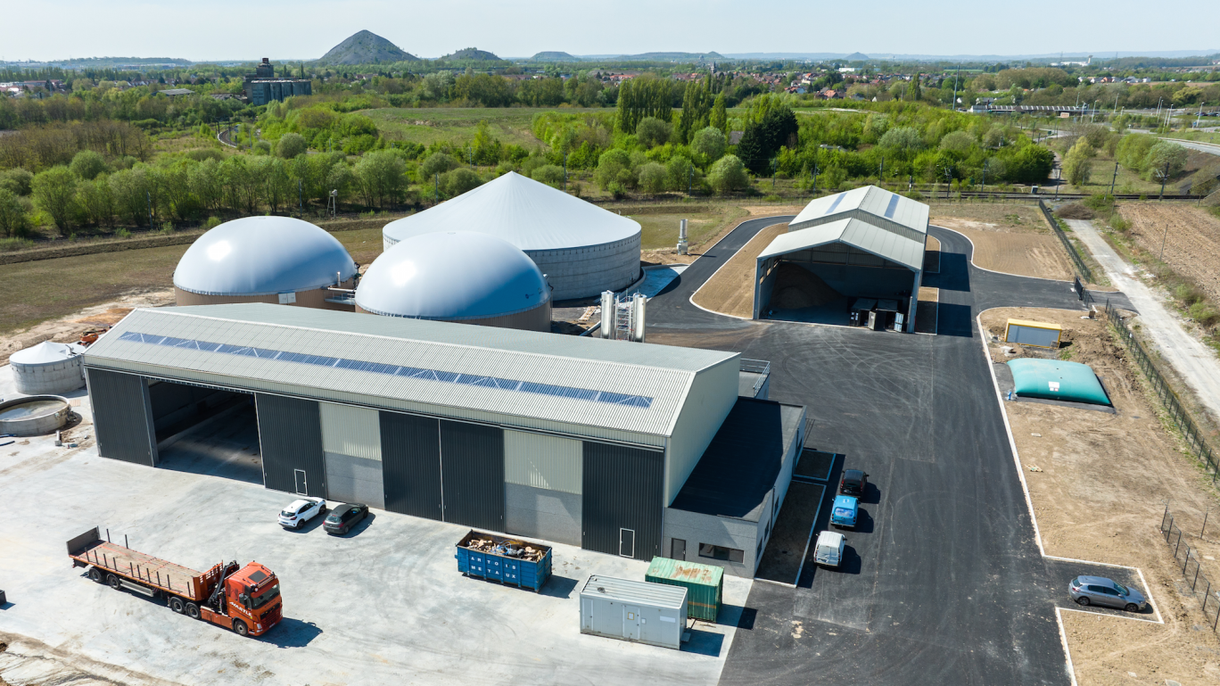 Le site de production de biométhane d'Agri Union Bioénergies a démarré la distribution des premiers m3 de gaz vert dans le réseau de distribution GRDF en avril 2022. © Agri Union Bioénergies