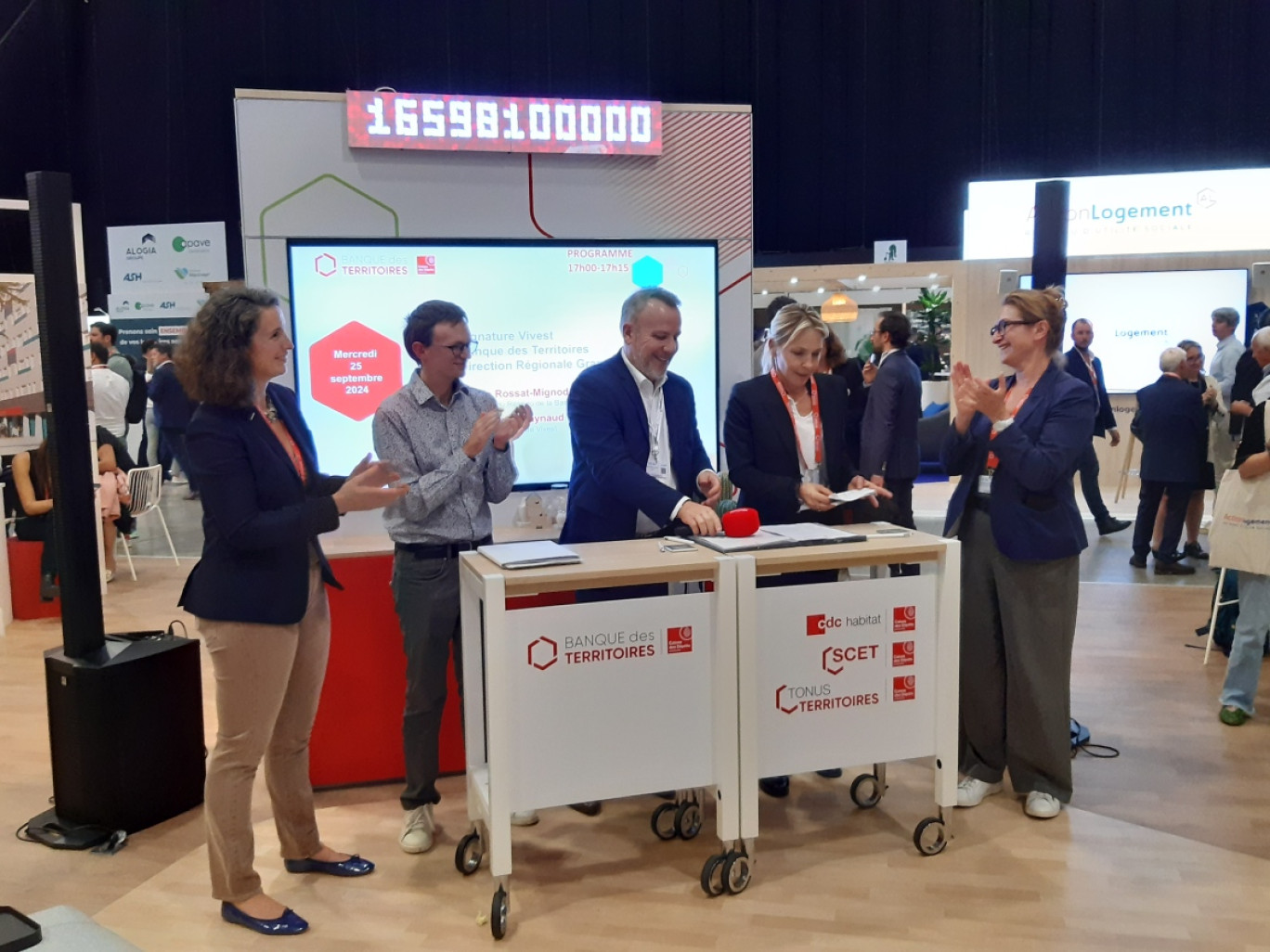 © Banque des territoires : La Banque des Territoires et l’Entreprise sociale pour l’habitat, Vivest, viennent de signer une convention de partenariat à l’occasion du dernier congrès des HLM à Montpellier le 25 septembre