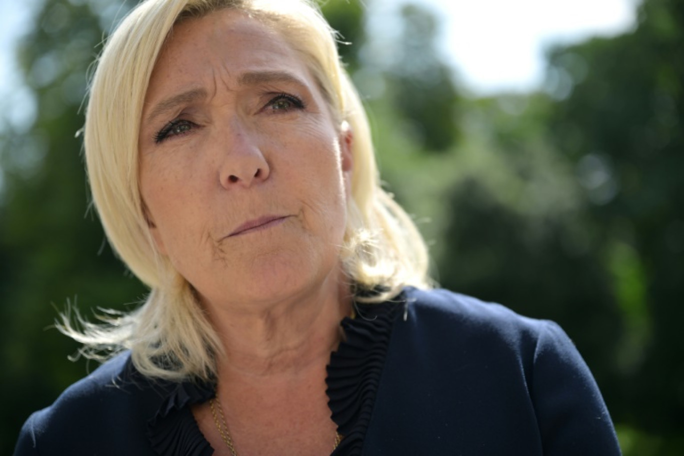 La cheffe des députés du Rassemblement National Marine Le Pen sa réunion avec le président de la République à l'Elysée à paris le 26 août 2024 © Bertrand GUAY