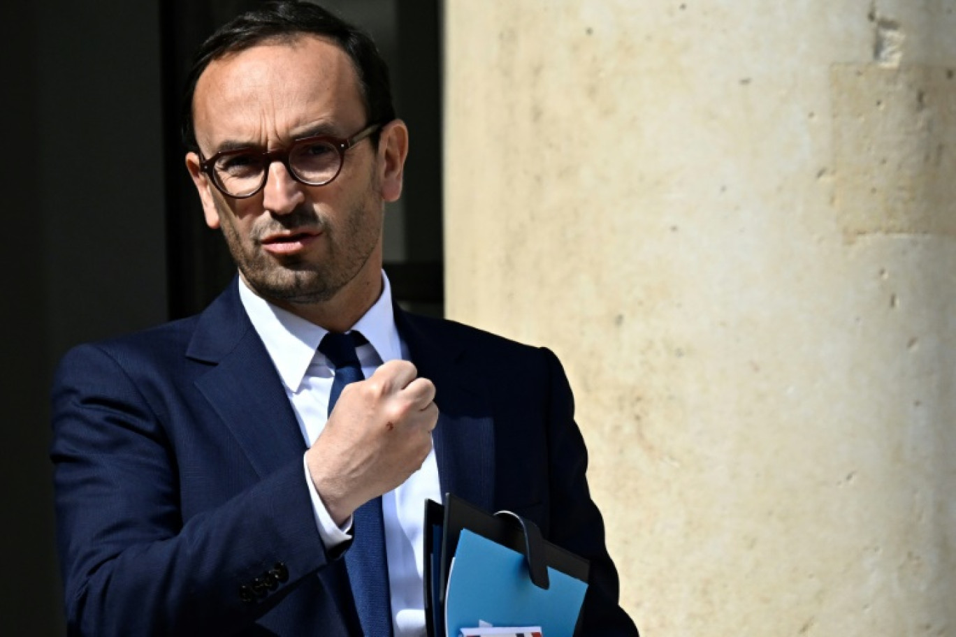 Le ministre délégué démissionnaire chargé des Comptes publics, Thomas Cazenave, à l'Elysée, le 12 juin 2024 © JULIEN DE ROSA