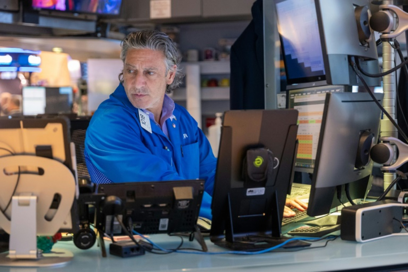 Un opérateur du New York Stock Exchange © SPENCER PLATT