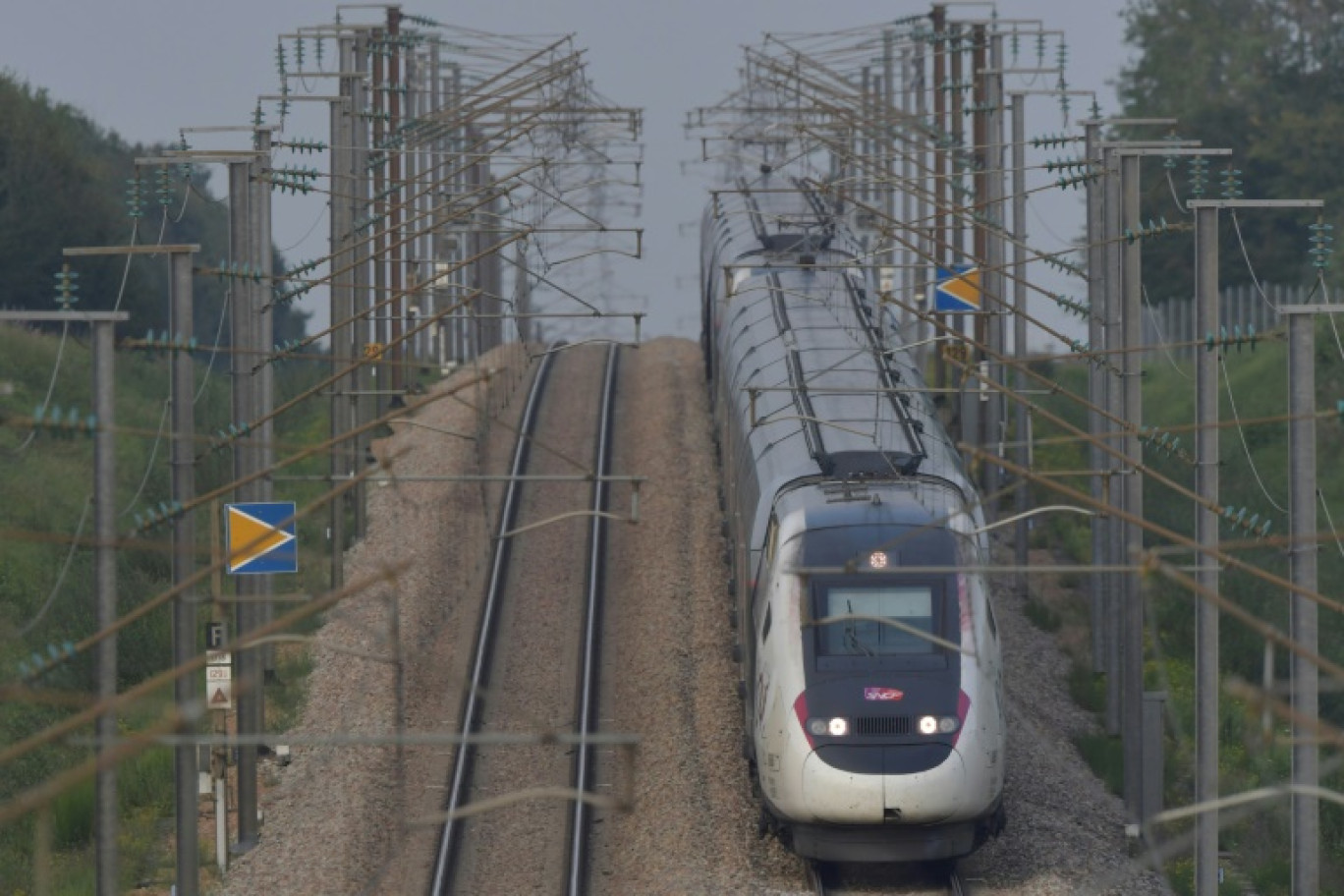 Un TGV de la SNCF sur la ligne Paris-Bordeaux, le 31 août 2024 © JEAN-FRANCOIS MONIER