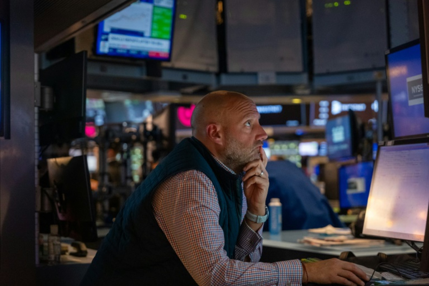 Un opérateur du New York Stock Exchange © SPENCER PLATT