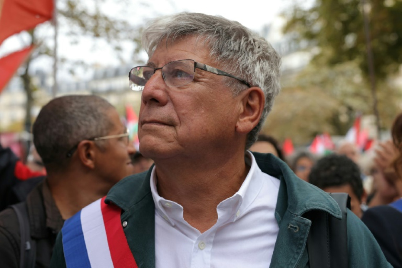 Le président de la Commission des Finances de l'Assemblée nationale, Eric Coquerel (LFI), lors d'une manifestation place de la Nation à Paris, le 8 septembre 2024 © Thomas SAMSON