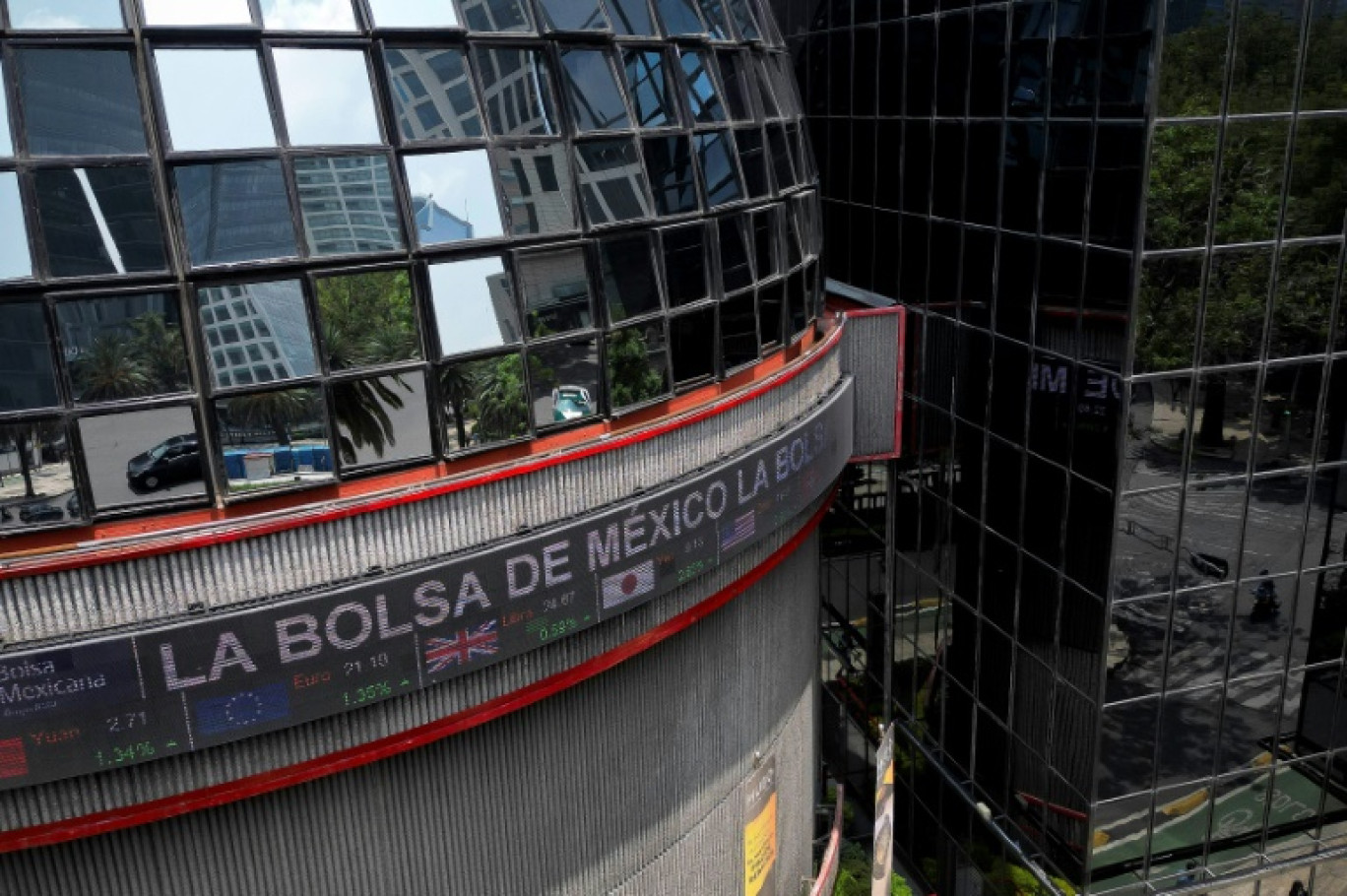 Vue aérienne de la bourse de Mexico le 5 août 2024 © Rodrigo Oropeza