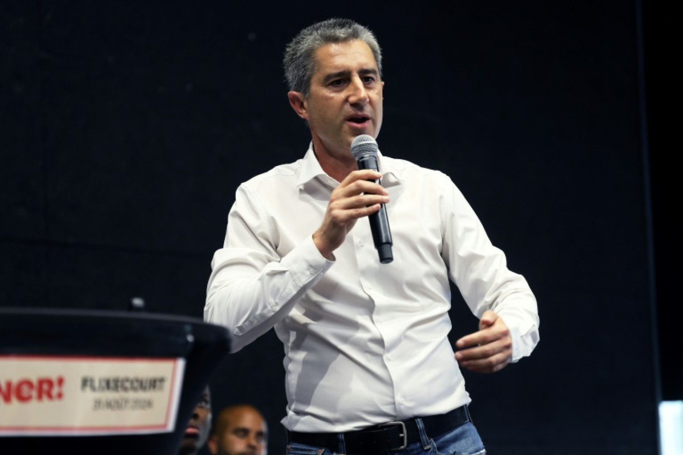 Le député François Ruffin (Nouveau front populaire)lors de sa rentrée politique à Flixecourt (Somme), le 31 août 2024 © FRANCK CRUSIAUX