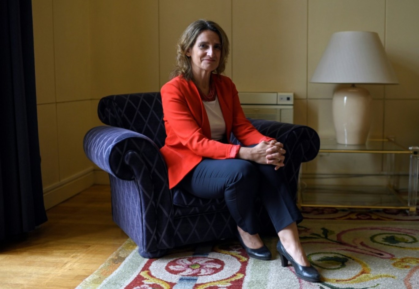 La ministre espagnole de l'Énergie, Teresa Ribera Rodriguez, lors d'une interview à Madrid le 19 octobre 2022 © OSCAR DEL POZO