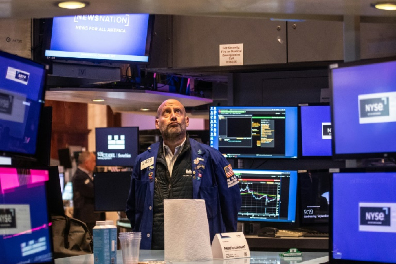 Un opérateur du New York Stock Exchange © STEPHANIE KEITH