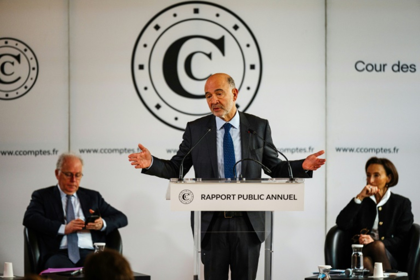 Le président de la Cour des Comptes Pierre Moscovici à Paris le 12 mars 2024 © Dimitar DILKOFF