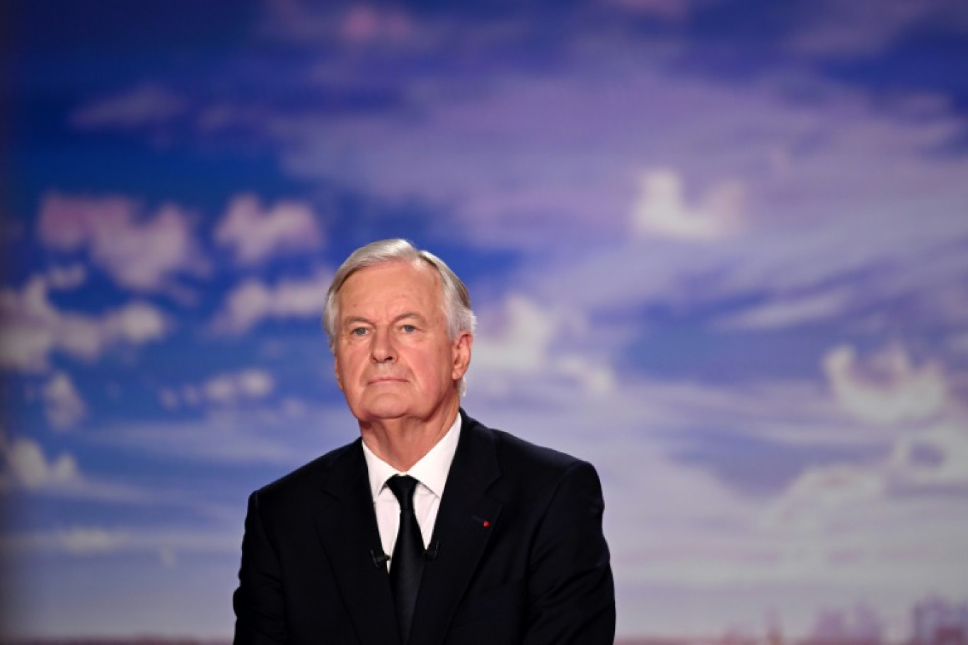 Le Premier ministre Michel Barnier au journal télévisé de France 2 à Paris, le 22 septembre 2024 © Julie SEBADELHA