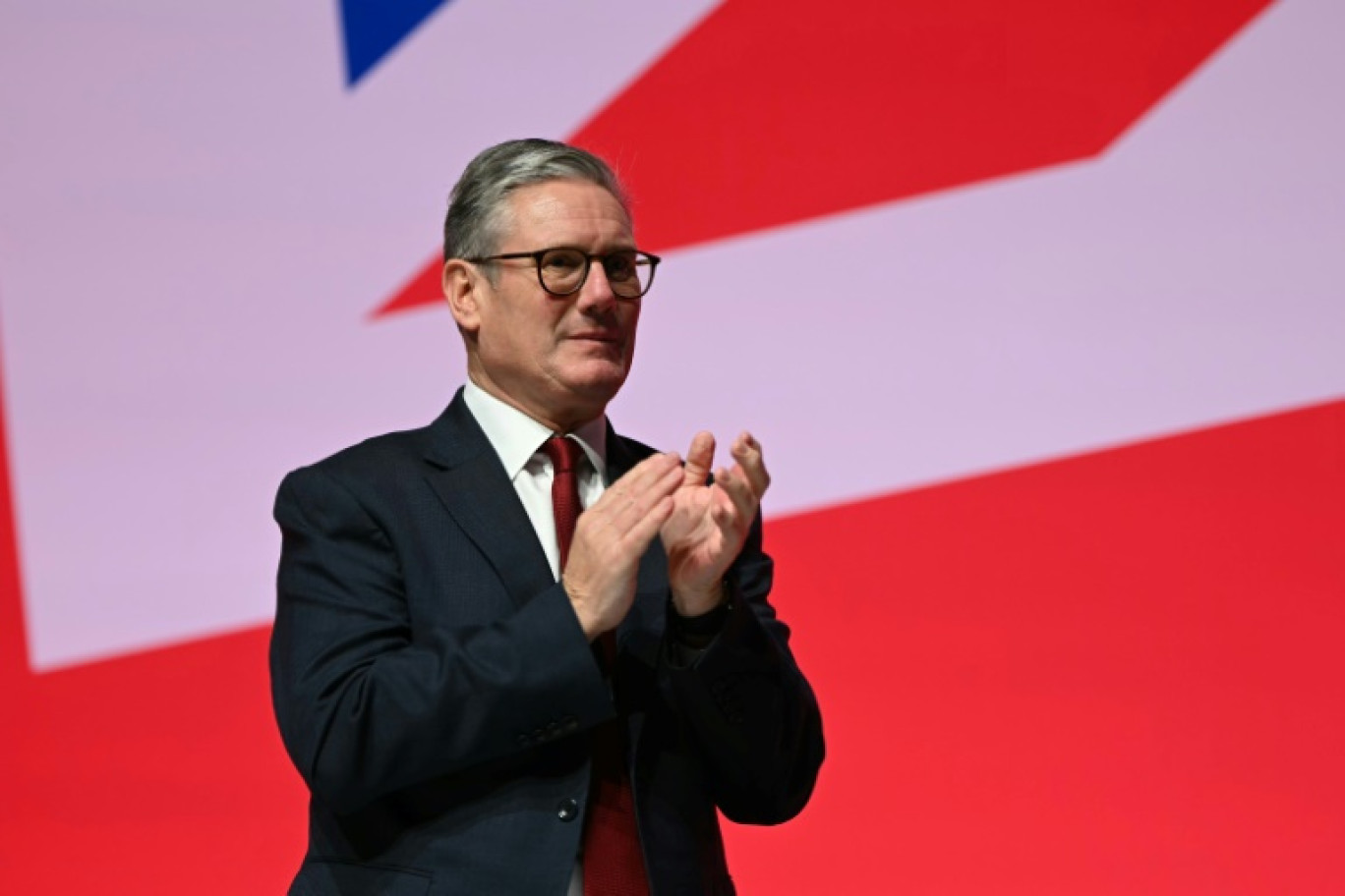 Le Premier ministre britannique Keir Starmer lors du congrès du Parti travailliste à Liverpool , le 24 septembre 2024 au nord-ouest de l'Angleterre © Paul ELLIS