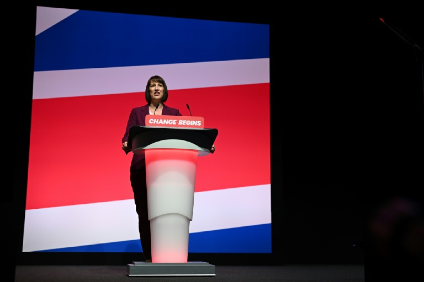 La ministre des Finances britanique Rachel Reeves, lors d'un discours devant le parti travailliste à Liverpool, le 23 septembre 2024 © Oli SCARFF