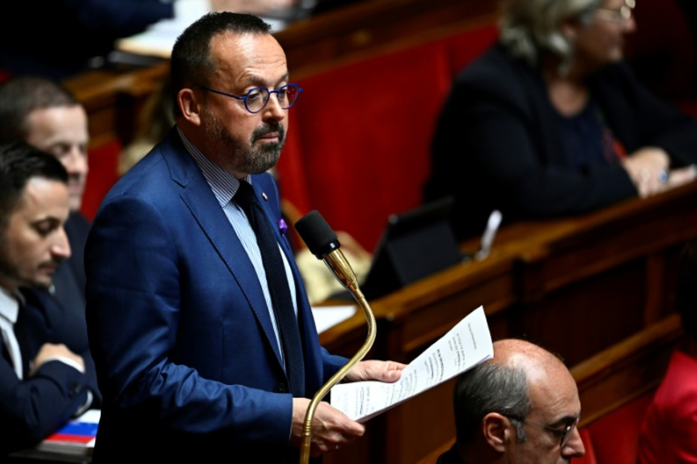 Le rapporteur général du budget de la Sécurité sociale, le député LR Yannick Neuder, à l'Assemblée nationale, le 29 mai 2024 © JULIEN DE ROSA