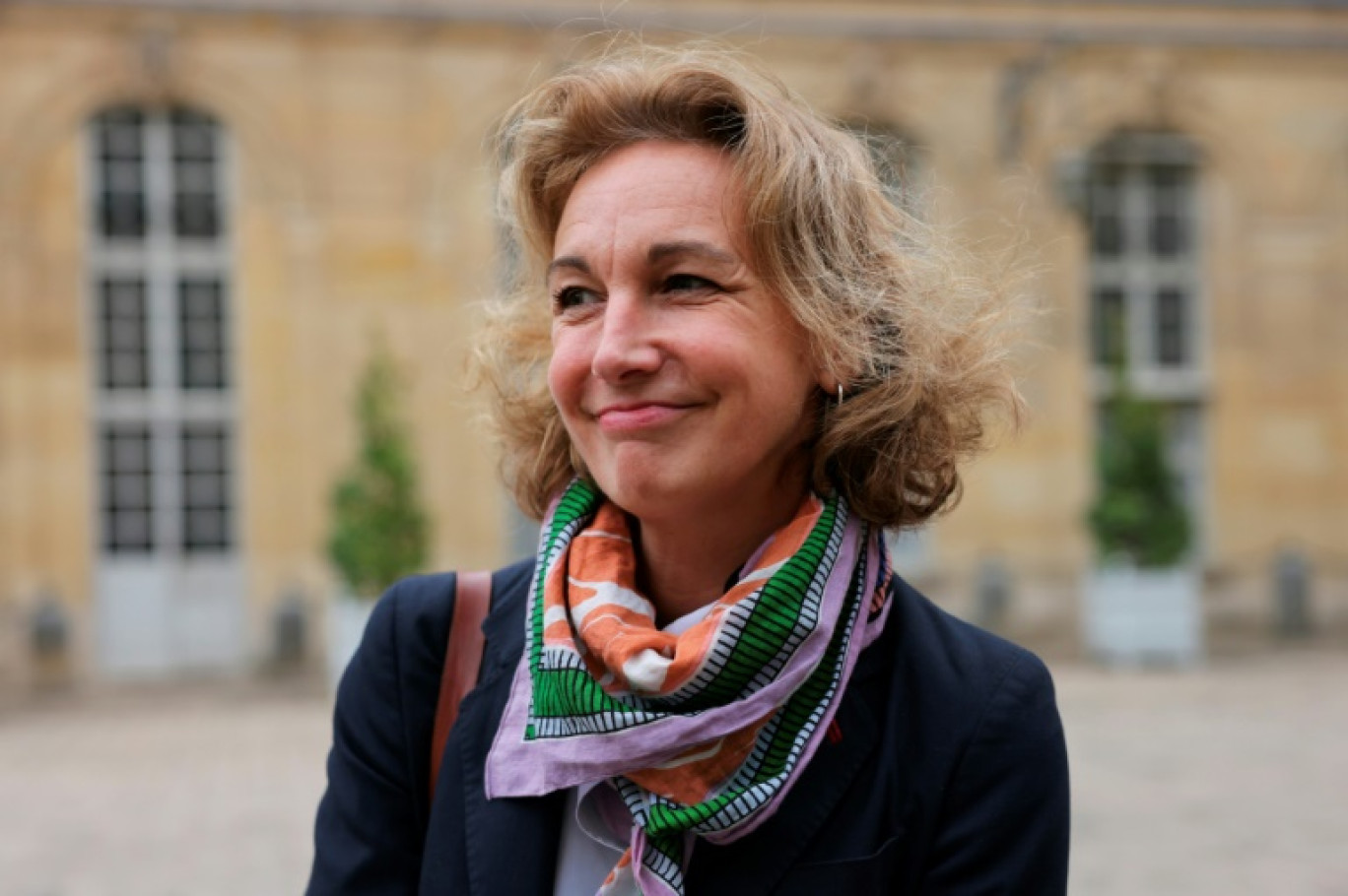 Marylise Léon, le 24 septembre 2024, devant l'hôtel Matignon à Paris © Thomas SAMSON