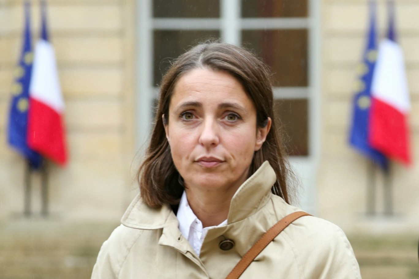 Sophie Binet à sa sortie de Matignon le 25 septembre 2024, à Paris © ALAIN JOCARD