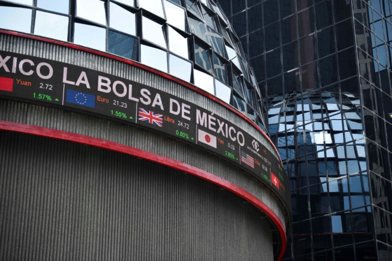 Une vue de la bourse de Mexico le 5 août 2024. © Rodrigo Oropeza