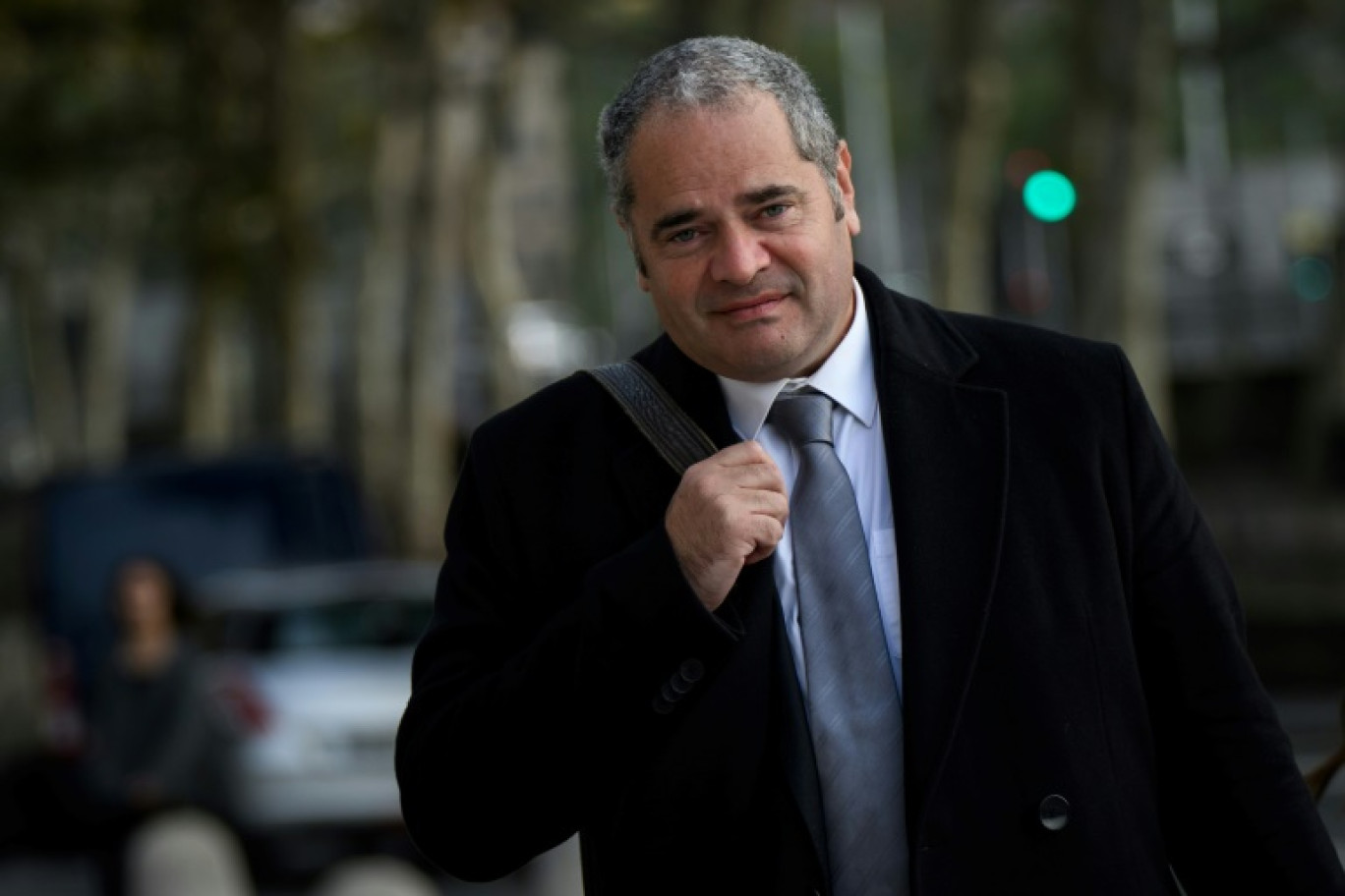 François Thierry, ancien directeur de l'Office central pour la répression du trafic illicite des stupéfiants (OCRTIS), arrive au tribunal de Lyon, le 23 septembre 2024 © JEFF PACHOUD