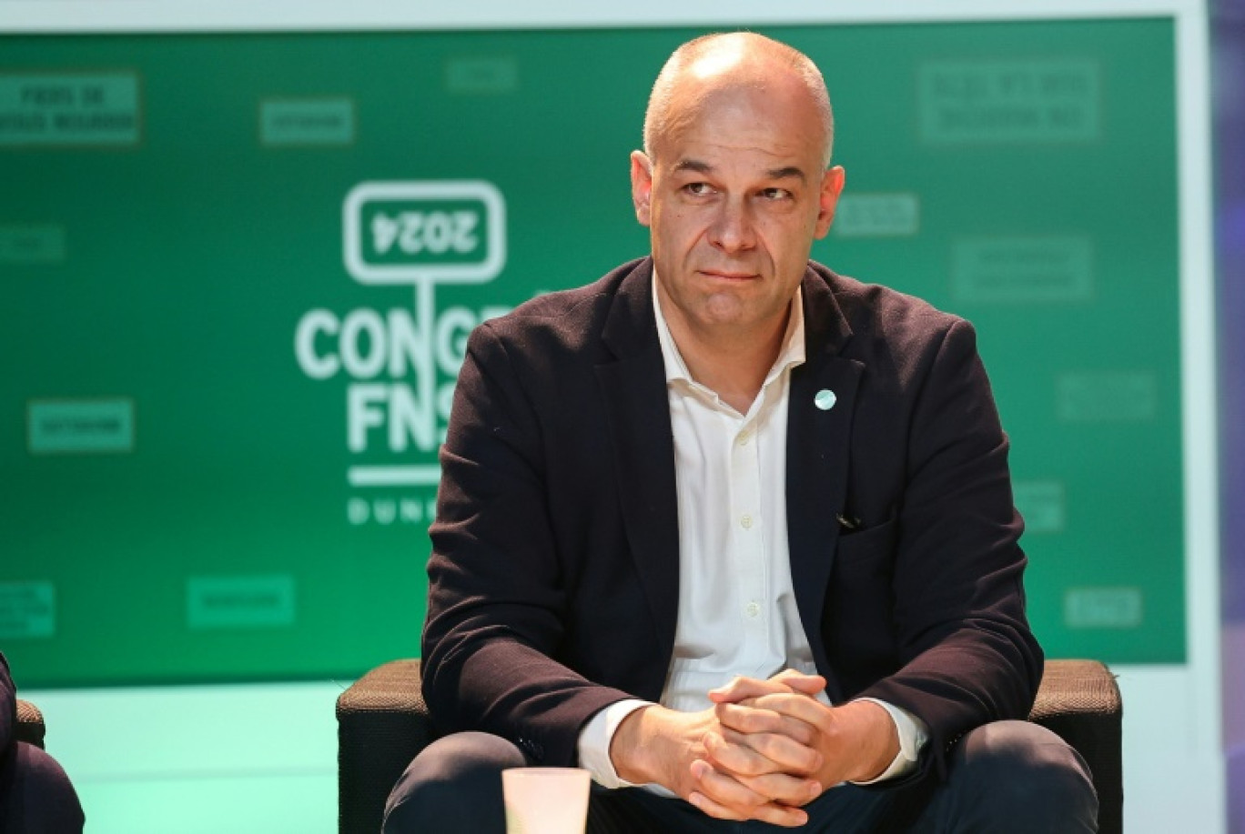 Le président de la FNSEA, Arnaud Rousseau, lors du congrès du syndicat agricole à Dunkerque, le 28 mars 2024 © Denis Charlet