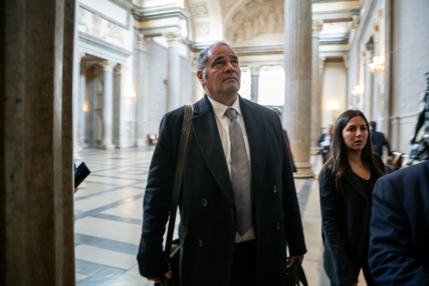 François Thierry, ancien directeur de l'Office central pour la répression du trafic illicite des stupéfiants (OCRTIS), arrive au tribunal de Lyon, le 23 septembre 2024 © JEFF PACHOUD