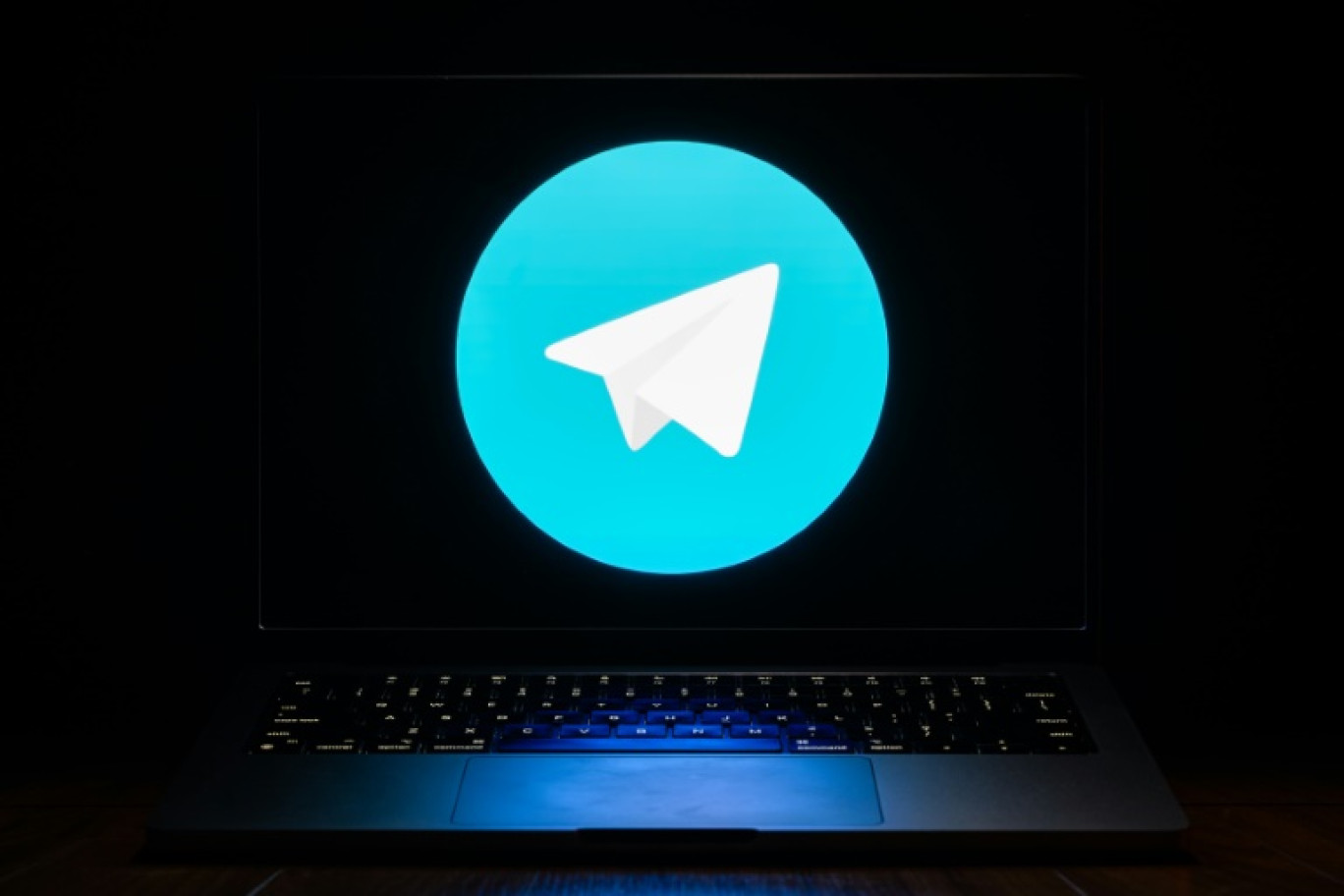 Logo de la messagerie Telegram, le 2 septembre 2024 à Séoul © Anthony WALLACE