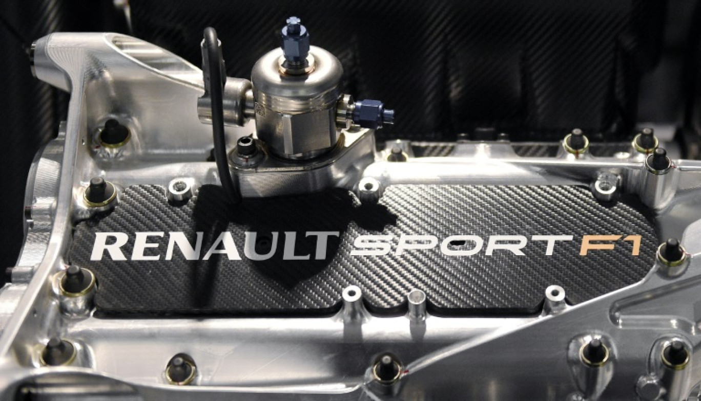 Un moteur de Renault Sport F1, le 18 décembre 2014 à Viry-Chatillon, dans l'Essonne © FRANCK FIFE