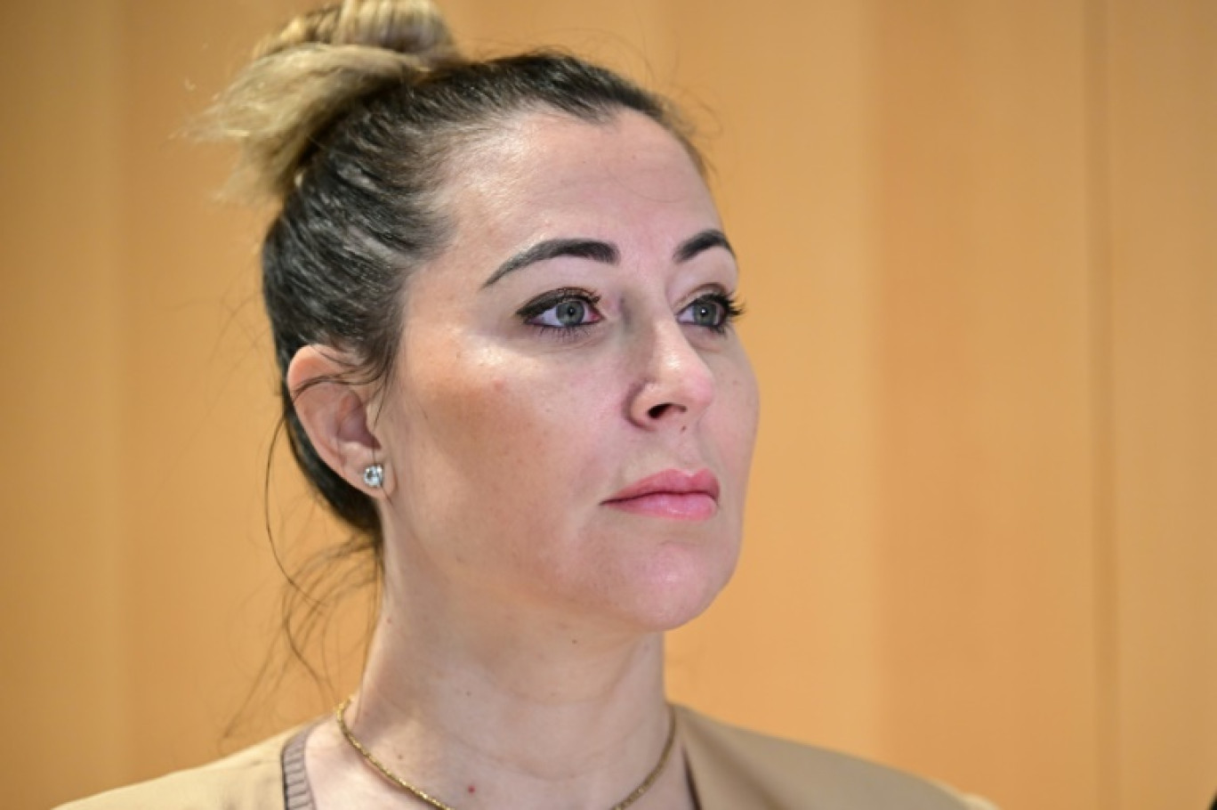 Magali Berdah arrive à son procès pour faillite et blanchiment d'argent au tribunal de Nice, le 30 septembre 2024 © Valery HACHE